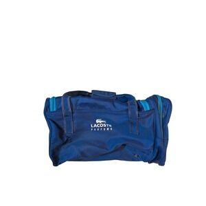 Vtg 90s Lacoste Gator Duffle Bag Parfums Essential Sport Large Croc Blue EUC!